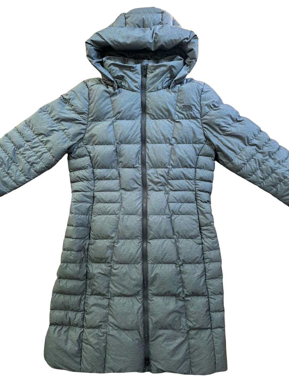 The North Face Women's Metropolis II Puffer Parka 550 Gray Sz M